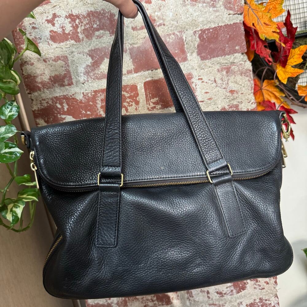 Vintage Y2K Fossil Preston Foldover Leather Handbag